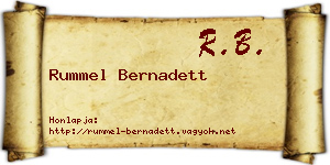 Rummel Bernadett névjegykártya