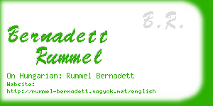 bernadett rummel business card